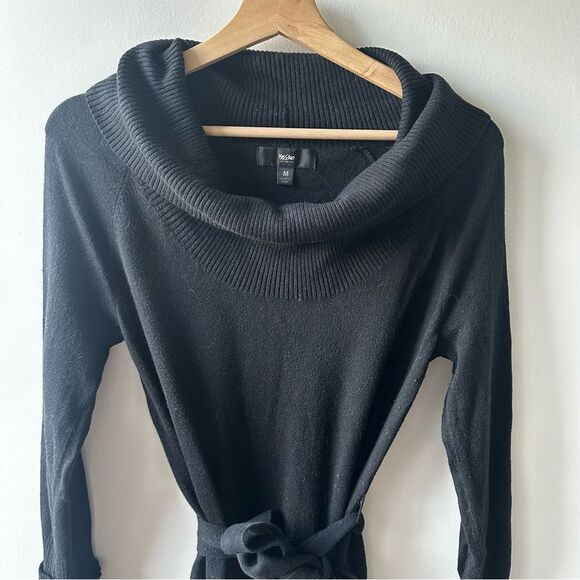 Vintage Mossimo Black Sweater Dress Size Medium Y2K classic timeless bodycon - Picture 3 of 3